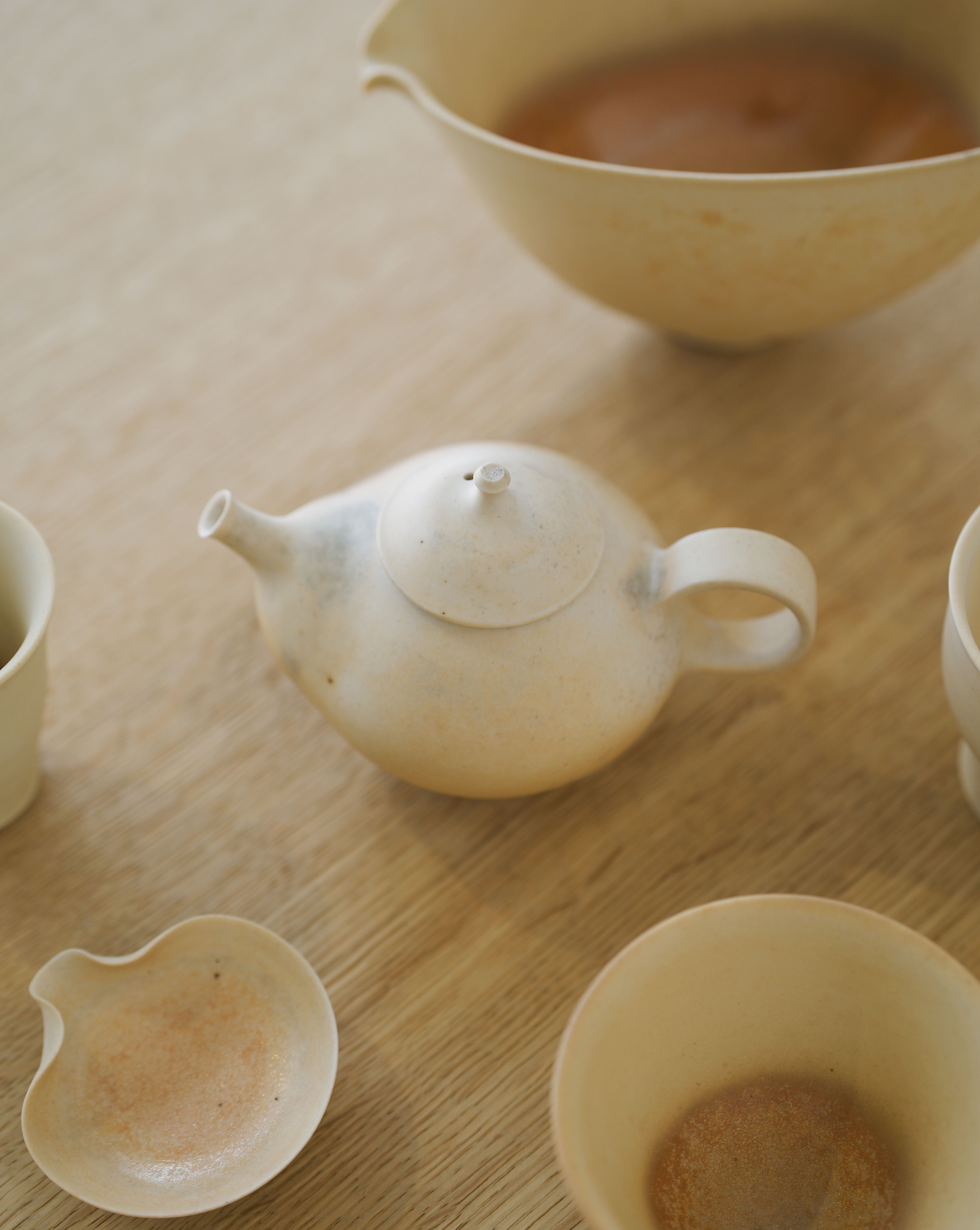 鮫島陽　塩壺 鮫島 陽 茶壺 橙色 | 菓菓かはん