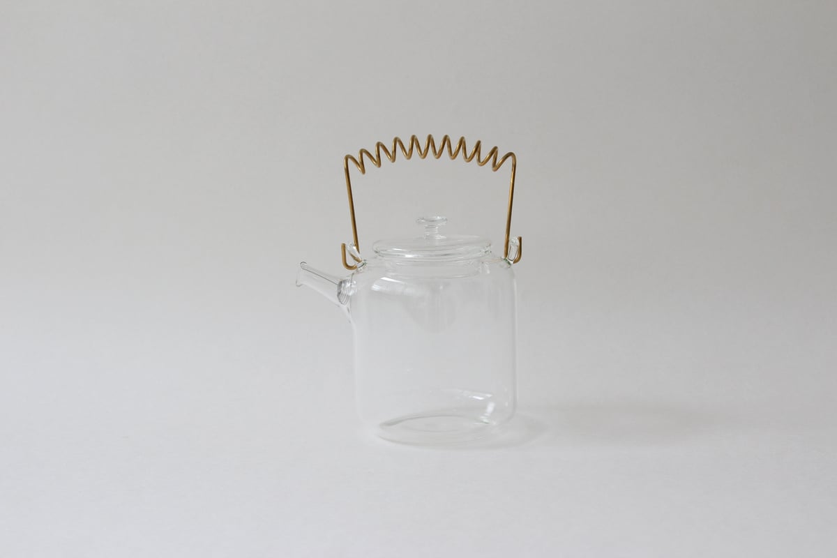 STUDIO PREPA ガラスティーポット真鍮 | 菓菓かはん