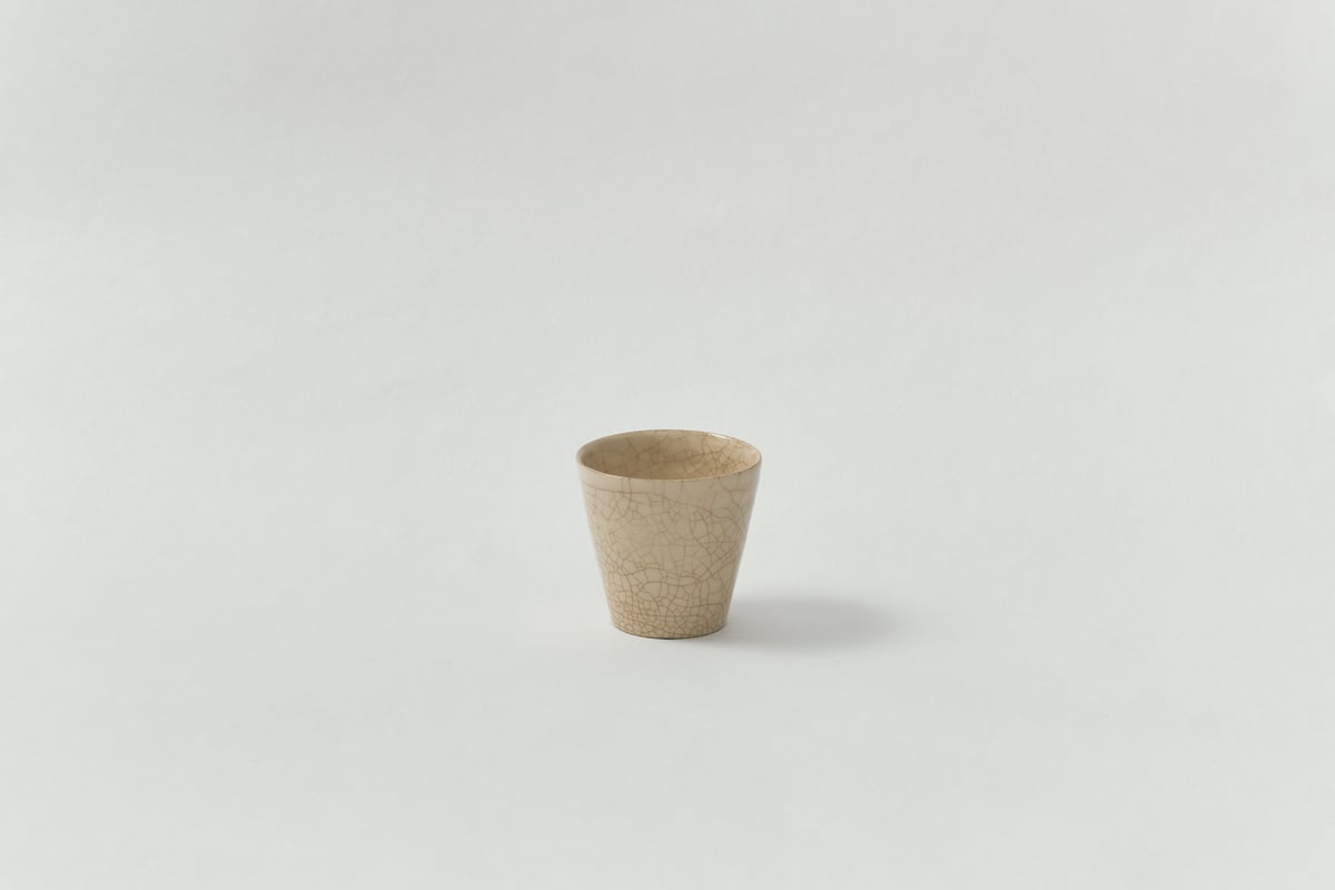 田中直純さん 高台皿 2個セット 新品未使用 ベージュ アイボリー 陶器