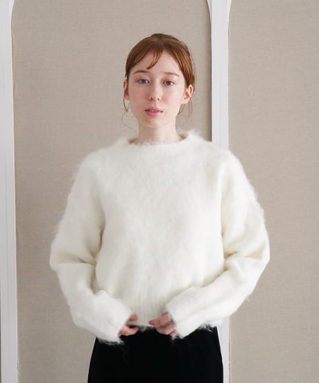 fluffy pale knit