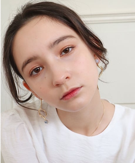 Midi marble pierce/earring