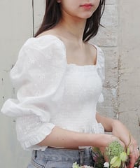 cotton puff blouse