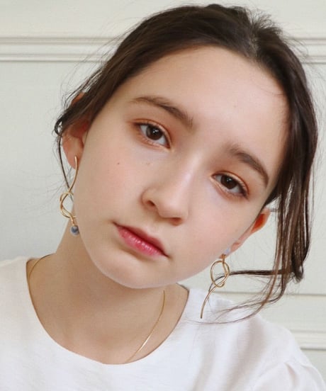 Midi marble pierce/earring