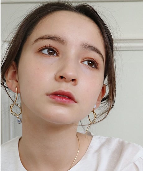 Midi marble pierce/earring
