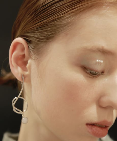 Midi marble pierce/earring
