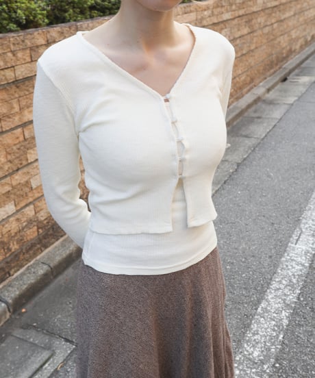 knit cami&cardigan