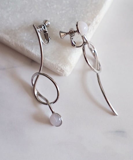 Midi marble pierce/earring