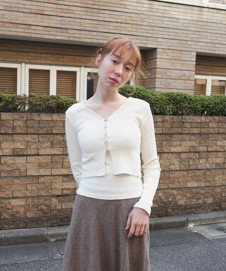 knit cami&cardigan