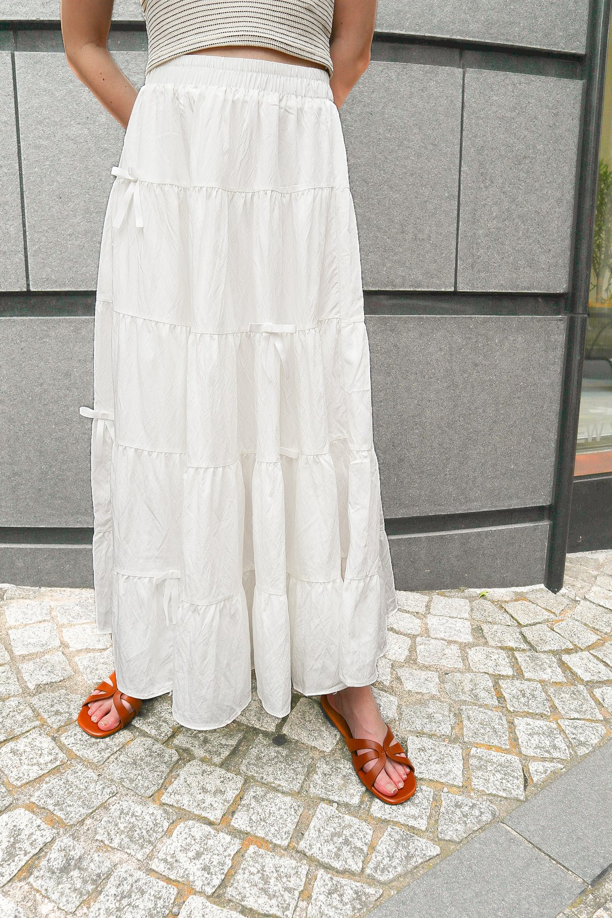 スカート Avery ribbon skirt ANDMARY】Avery ribbon skirt