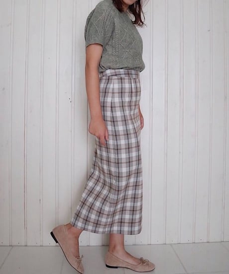 automne check skirt
