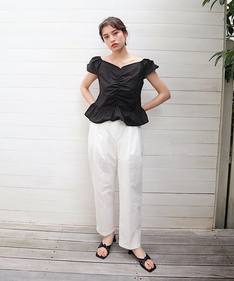cotton tapered pants