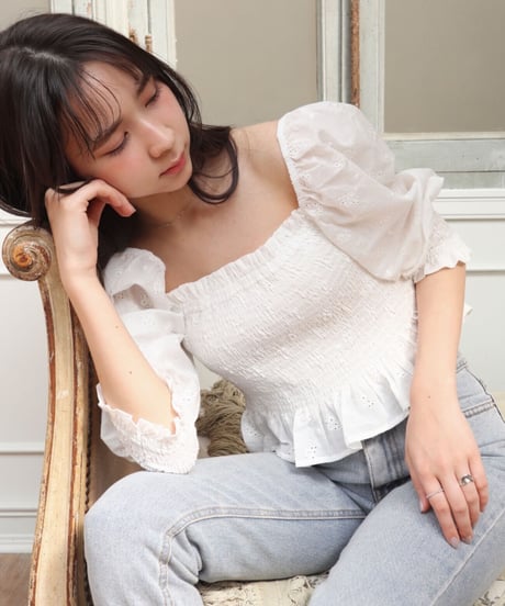 cotton puff blouse
