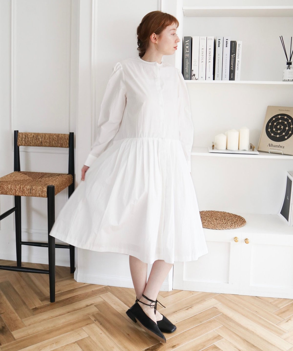 ワンピース macoBalloon Sleeve Flare One-piece 松本恵奈のMUST BUY- CLANEのお気に入りアイテム紹介。5月3日