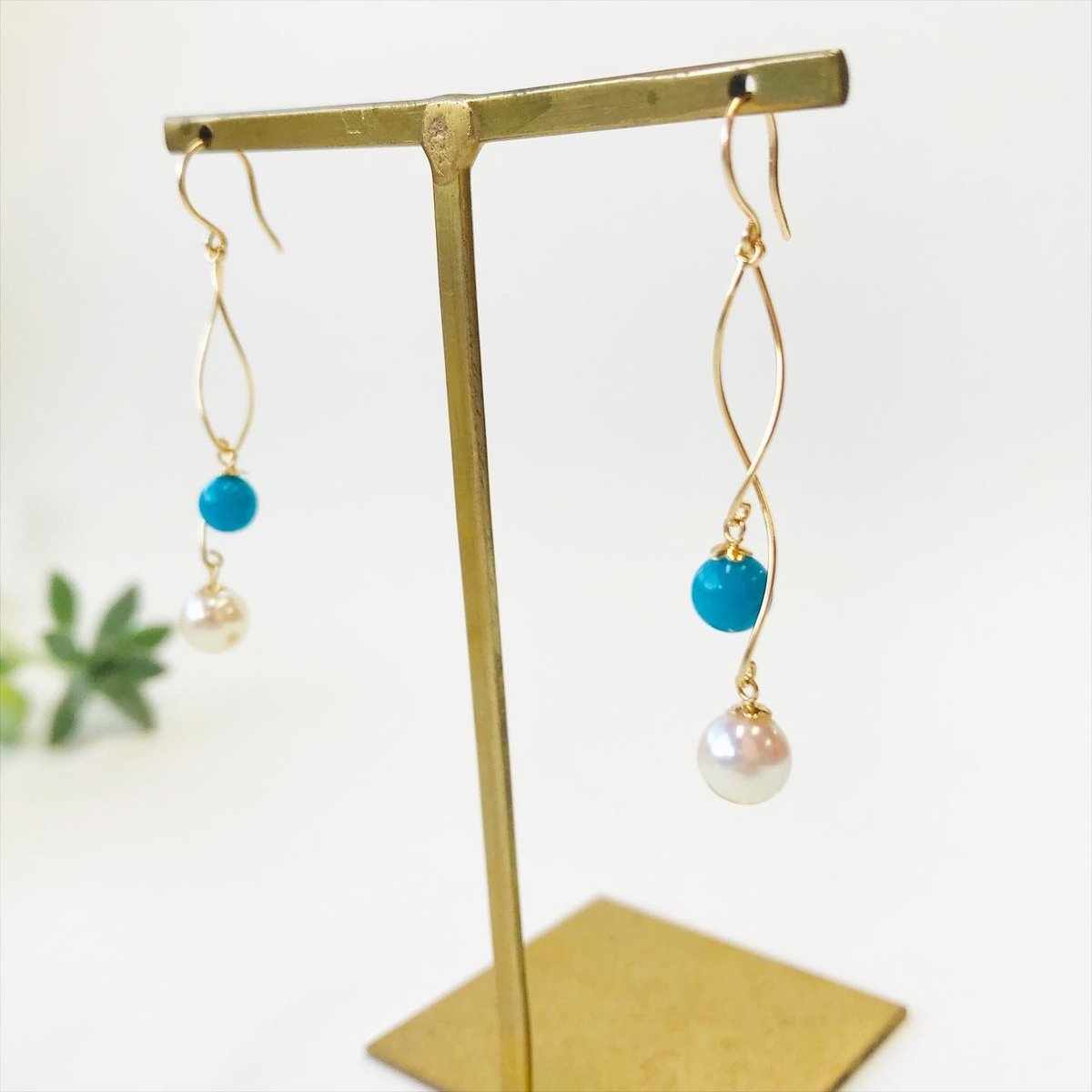 あこやパール&ターコイズピアス | shinkopearl
