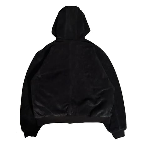 Suede Leather Hooded Jacket