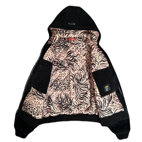 Suede Leather Hooded Jacket