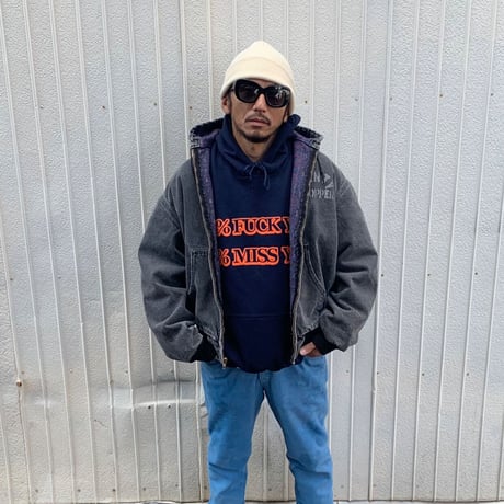 【6】Hoodie Jkt【XL】ブラックデニム