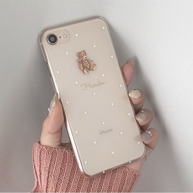 ネーム入り】 Bear Rabbit Friends♡【クリアハードケース】H10 | Mi