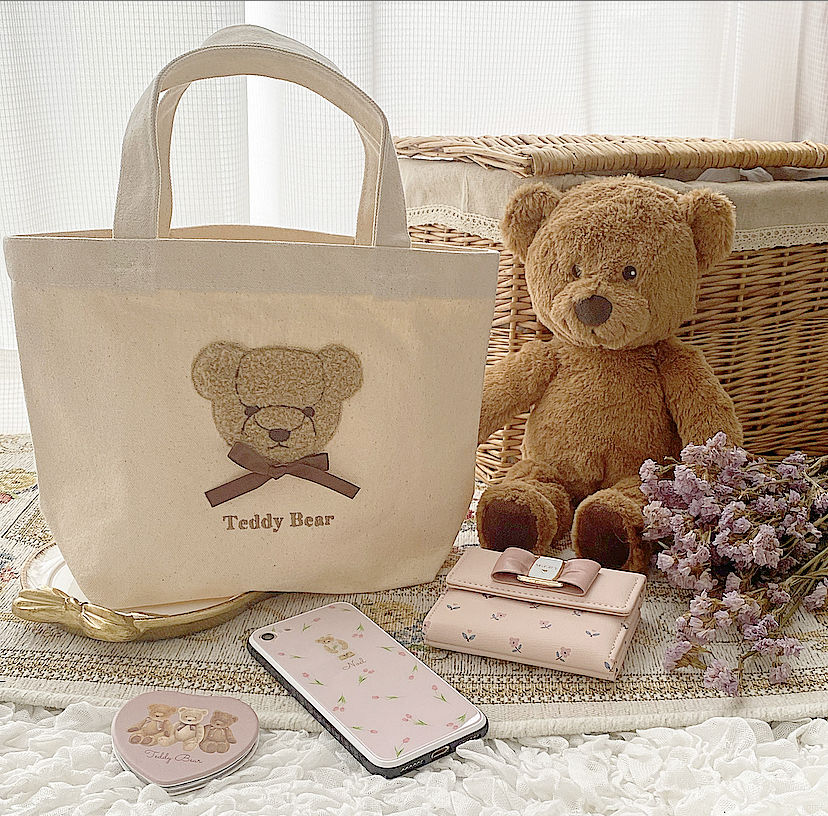 ネーム入り】もこもこFaceテディベアトート♡【Sサイズ】 | MiLRY Couture