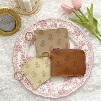 Teddy Bear 型押し Fragment Case♡フラグメントケース 財布【即納】