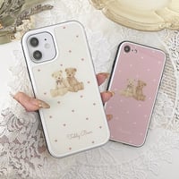 【ネーム入り】Dreamy Bear♡【強化ガラスケース】K28