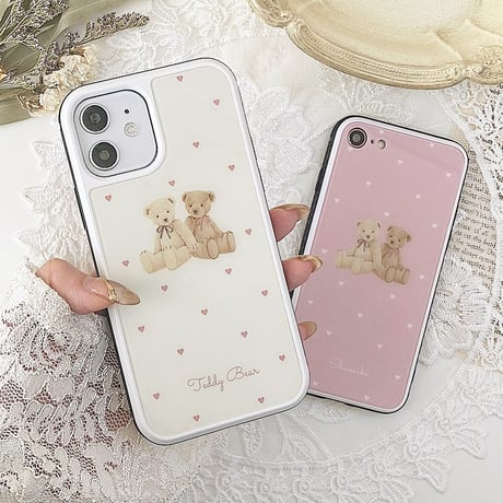 【ネーム入り】Dreamy Bear♡【強化ガラスケース】K28