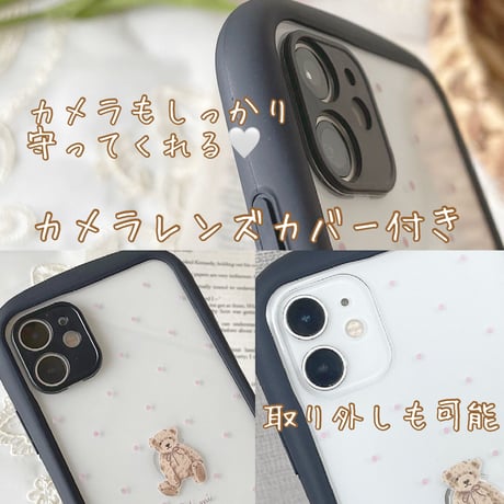 【ネーム入り】Dot Mini Bear♡【耐衝撃リフレクションケース】R01