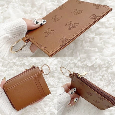 Teddy Bear 型押し Fragment Case♡フラグメントケース 財布【即納】