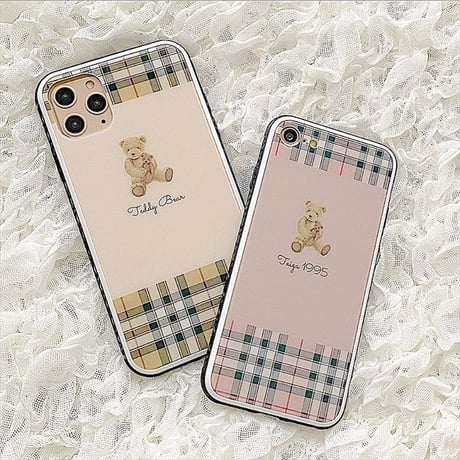 【ネーム入り】Hug  Bear♡【強化ガラスケース】K10