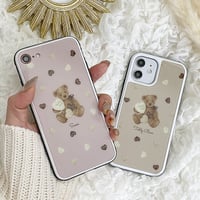 【ネーム入り】Cushion Bear♡【強化ガラスケース】K30