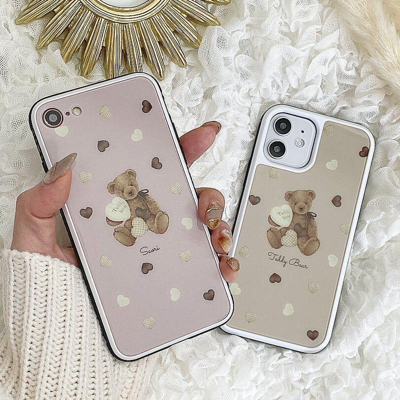 ネーム入り】Cushion Bear♡【強化ガラスケース】K30 | MiLRY Couture