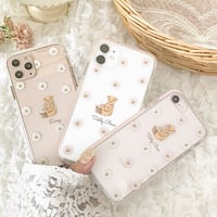 【ネーム入り】Daisy Bear♡【耐衝撃クリアケース】B31