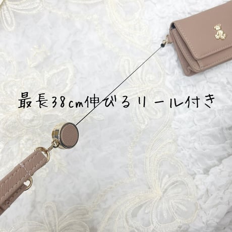 Teddy Bear Coin Pass Cace♡コインケース付きリールパスケース【即納】