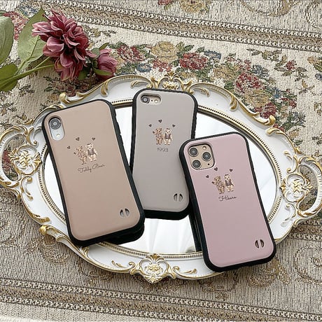 【ネーム入り】LoveLove  Bear♡【耐衝撃グリップケース】P02