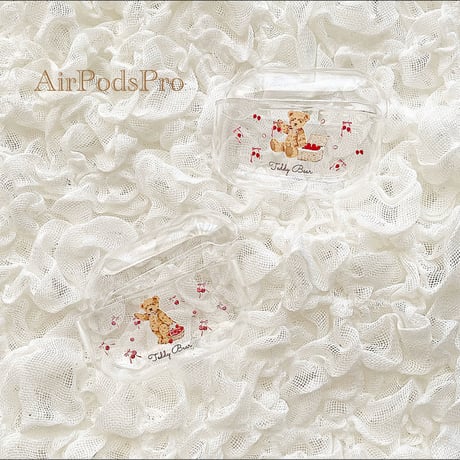 【ネーム入り】Ribbon Fruit Bear【Air Podsケース】