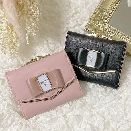 【リボン付き】V-Cut Mini Wallet♡ミニ財布