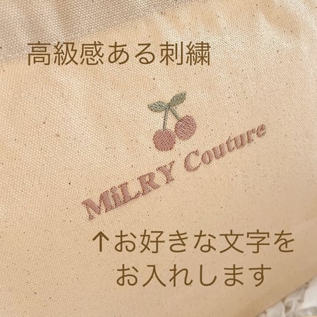 【ネーム入り】チェリー柄キャンバストート