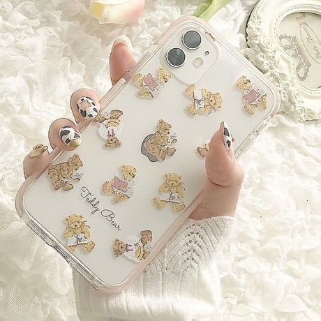 【ネーム入り】 Hobby Bear♡【耐衝撃クリアケース】B26