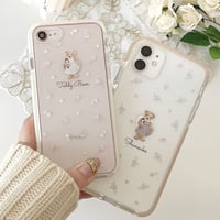 【ネーム入り】Flower Onepiece Bear【耐衝撃クリアケース】B41