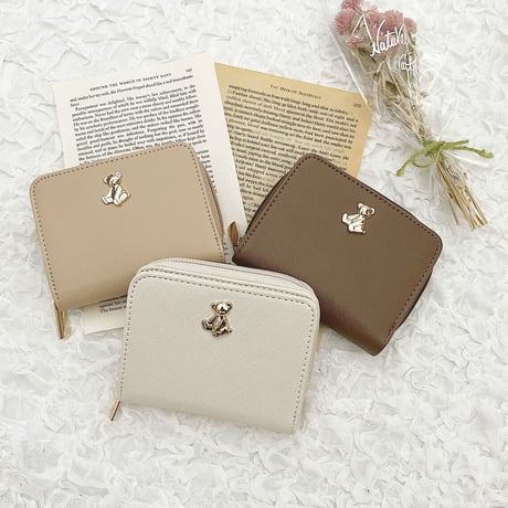 Teddy Bear Card Wallet♡じゃばらカードケース付き財布【即納】