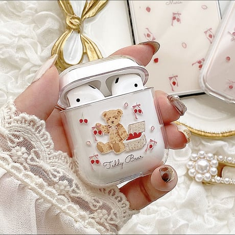 【ネーム入り】Ribbon Fruit Bear【Air Podsケース】