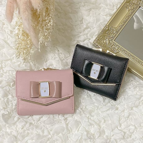 【リボン付き】V-Cut Mini Wallet♡ミニ財布