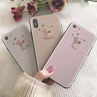 【ネーム入り】LoveLove  Bear♡【強化ガラスケース】K05