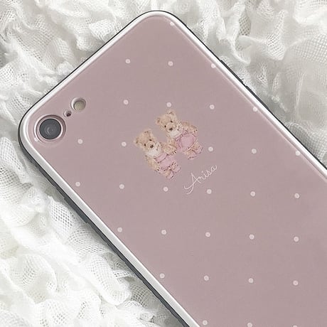 【ネーム入り】Baby  Bear♡【強化ガラスケース】K06