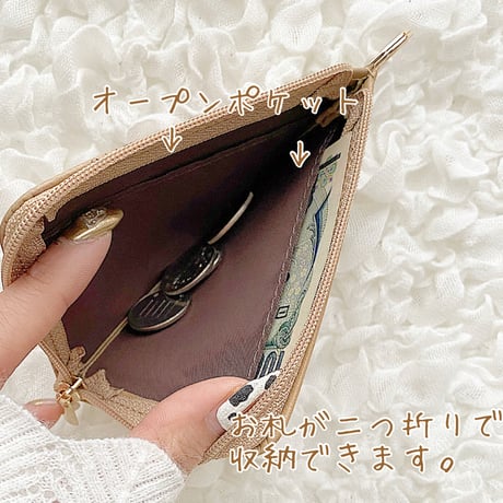 Teddy Bear 型押し Fragment Case♡フラグメントケース 財布【即納】