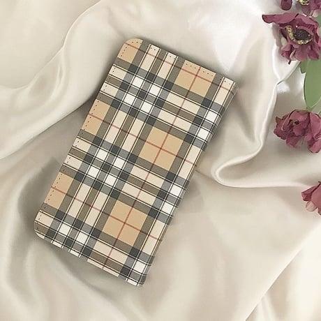 【ネーム入り】Check×Bear♡【帯なし手帳型】*