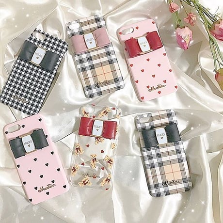 【リボン付き】Tartan Check♡タータンチェック♥【マットハードケース】