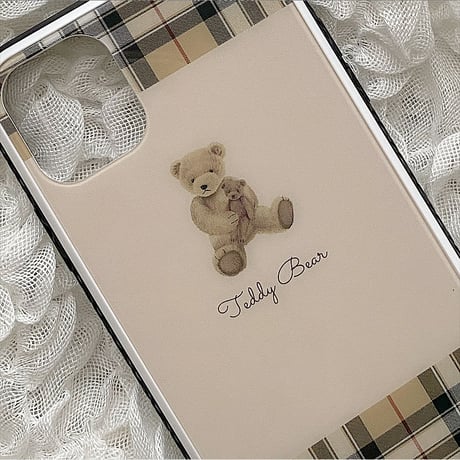 【ネーム入り】Hug  Bear♡【強化ガラスケース】K10