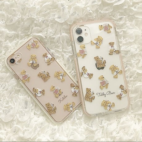 【ネーム入り】 Hobby Bear♡【耐衝撃クリアケース】B26