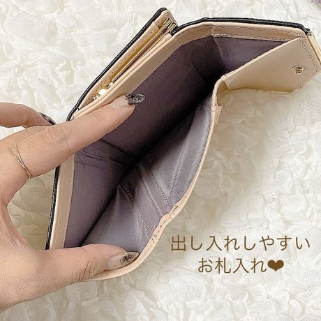 【リボン付き】V-Cut Mini Wallet♡ミニ財布